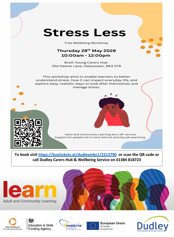 Brett Young Carers' Hub - Stress Less Workshop